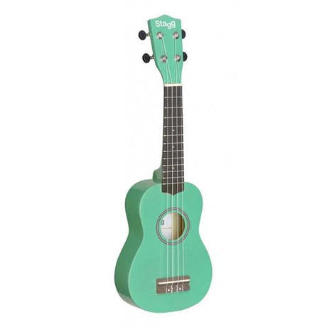 Stagg US-GRASS Sopran-Ukulele mit Gigbag (Grün)