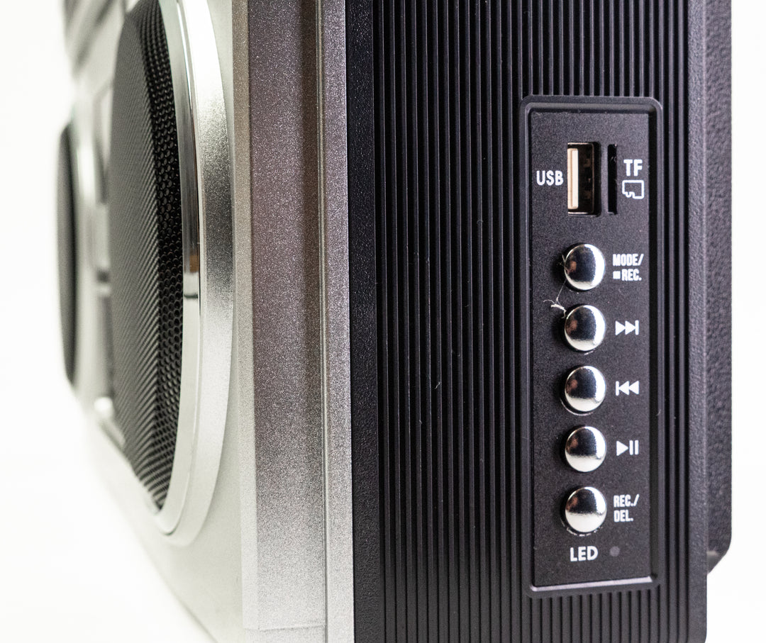Studio 57 - Ghettoblaster mit Bluetooth (Silber)