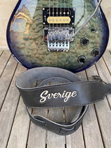 Franklin Special broderet sort læder guitarrem - Sverige