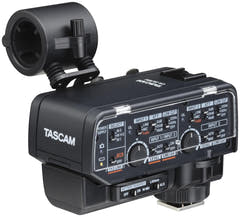 Tascam CA-XLR2D Mikrofonadapter für Kamera, Analogeingang