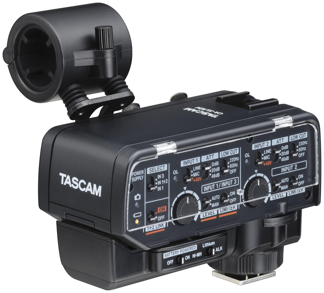 Tascam CA-XLR2D Mikrofonadapter für Kamera, Analogeingang
