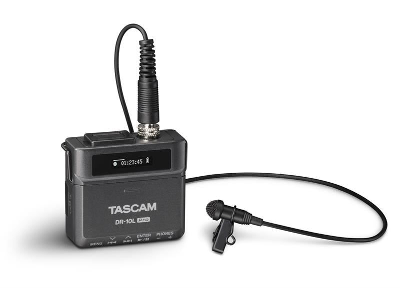 Tascam DR-10L Pro Recorder mit Lavalier-mikrofone, schwarz