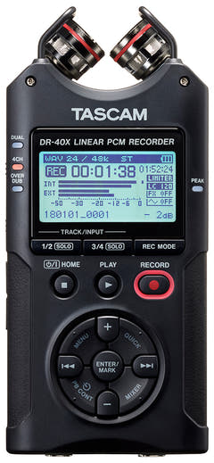 Tascam DR-40X tragbarer Recorder, Diktiergerät