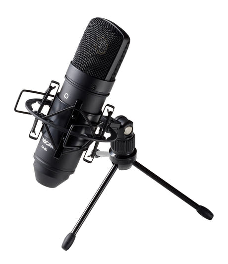 Tascam TM-80 Kondensatormikrofon inklusive Halterung, Schwarz