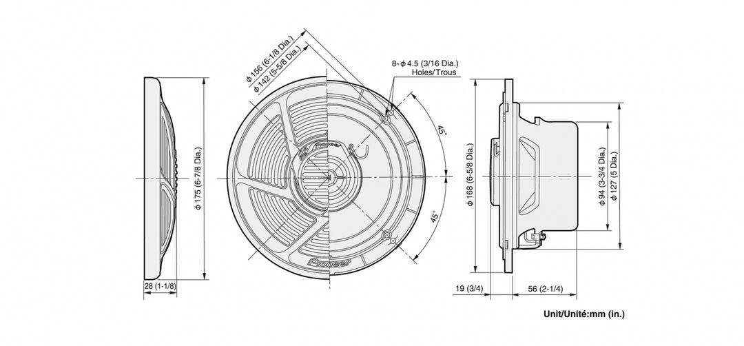 Pioneer TS-MR1640 Marine Lautsprecher