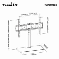 TV Stativ Fast m. 4 Höhenpositionen (32-65", 45kg)
