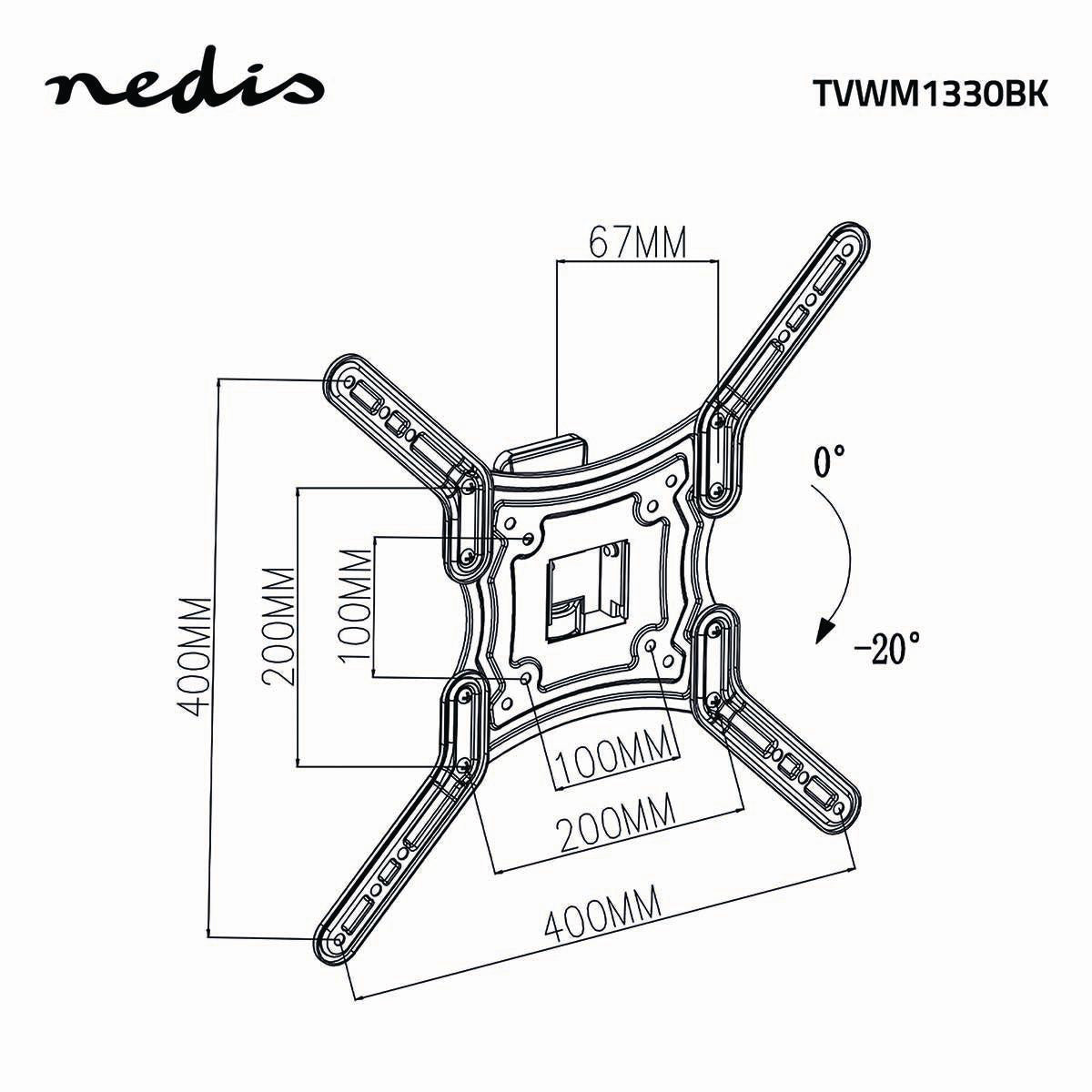 TV-Wandhalterung vollbeweglich 23 - 55 " 30 kg