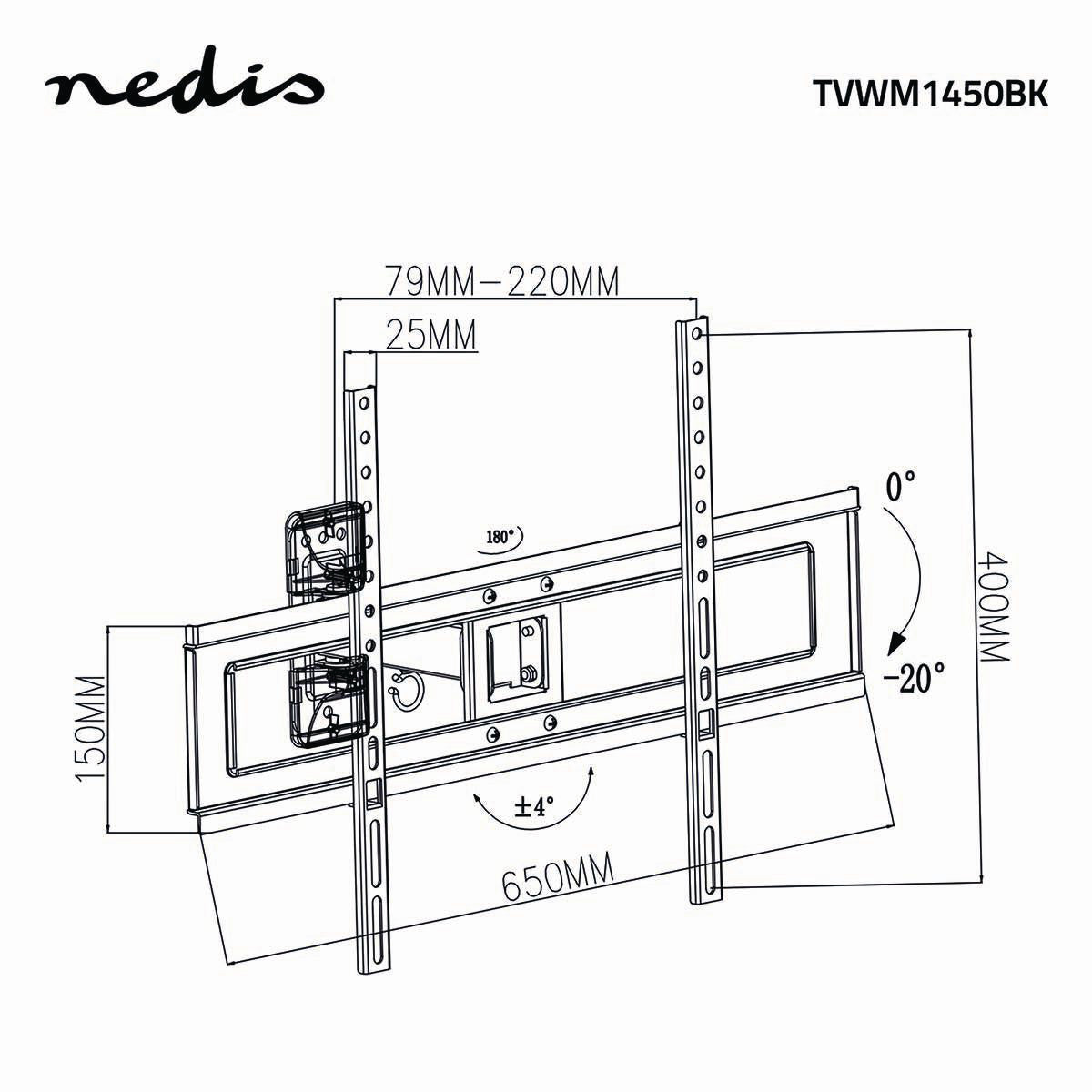 TV-Wandhalterung vollbeweglich 37 - 70 " 35 kg