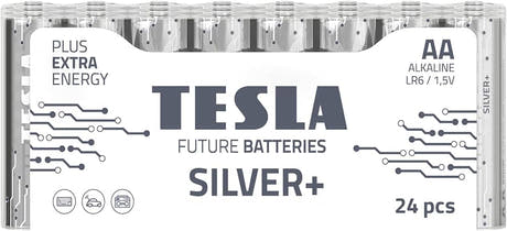 Tesla Silver+ AA Alkaline Batterien (24 stk)
