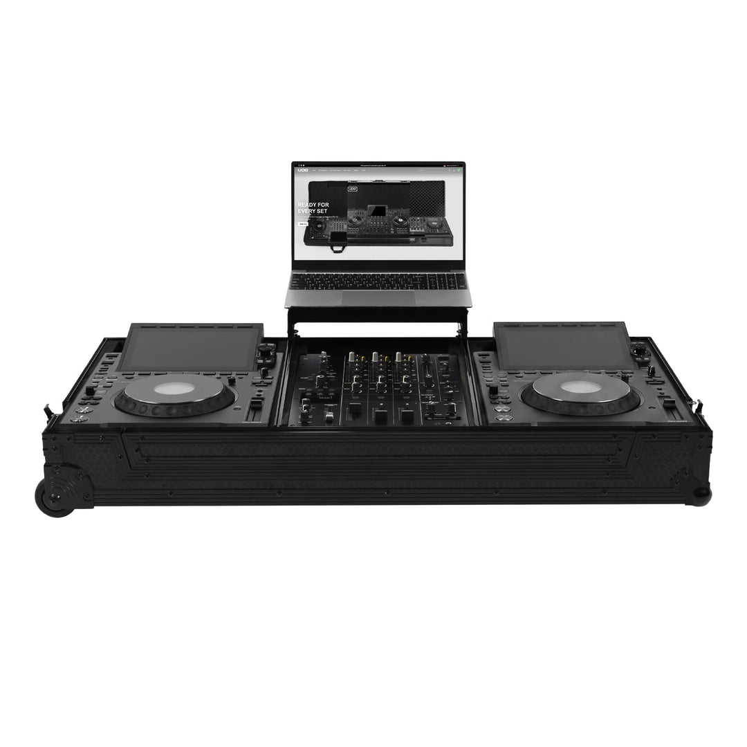 UDG Ultimate Flight Case Set AlphaTheta CDJ-3000X/DJM-V5 Schwarz