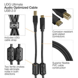 UDG Ultimate Audio Cable USB 2.0 C-B Schwarz Straight 1,5 m