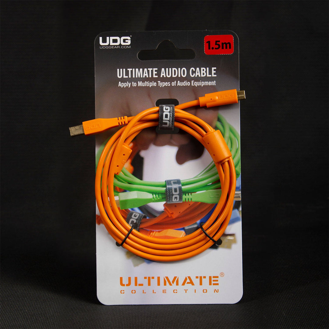 UDG Ultimate Audio Cable USB 2.0 C-B Orange Straight 1,5 m