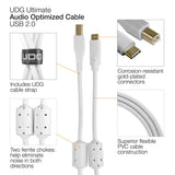 UDG Ultimate Audio Cable USB 2.0 C-B Weiß Straight 1,5 m