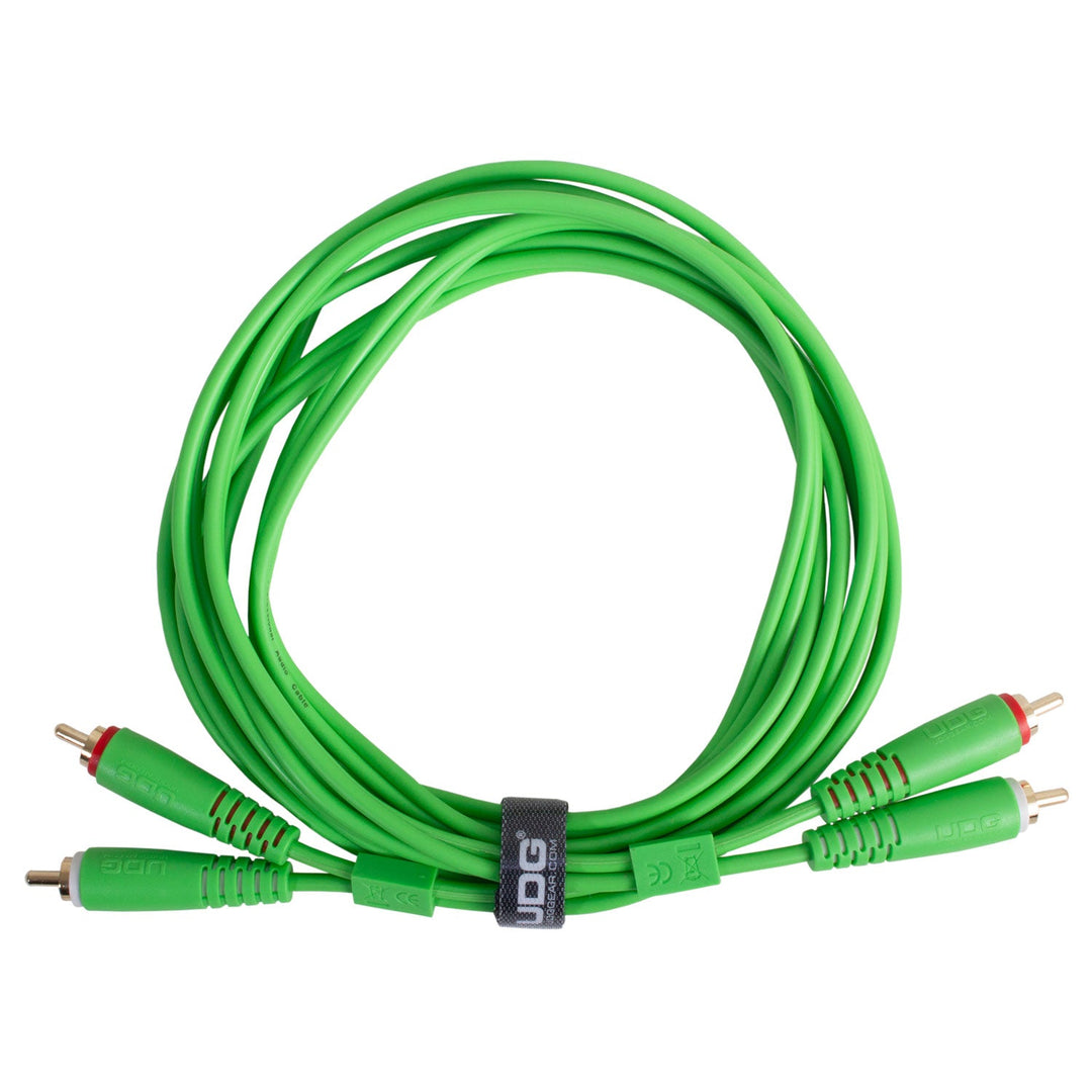 UDG Ultimate Audio Cable Set RCA - RCA Grün Straight 3 m