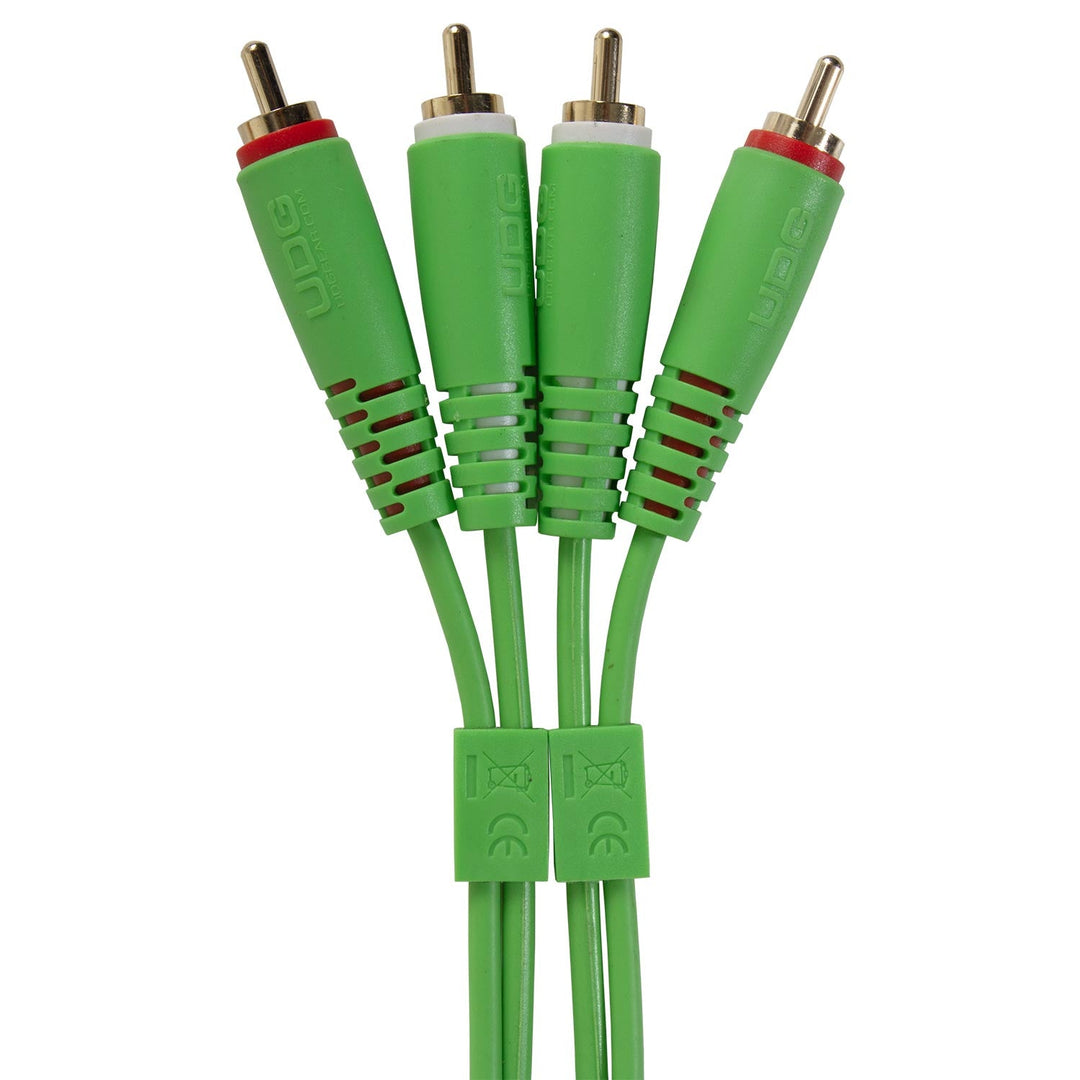 UDG Ultimate Audio Cable Set RCA - RCA Grün Straight 1,5 m