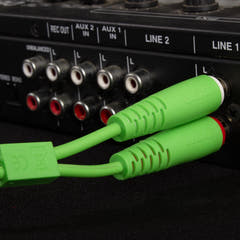 UDG Ultimate Audio Cable Set RCA - RCA Grün Straight 1,5 m