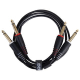 UDG Ultimate Audio Cable Set 1/4'' Jack-1/4'' Jack Schwarz Gerade 3m
