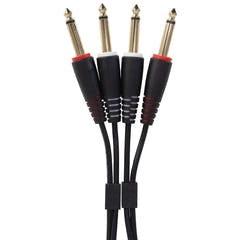 UDG Ultimate Audio Cable Set 1/4'' Jack-1/4'' Jack Schwarz Gerade 3m