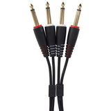 UDG Ultimate Audio Cable Set 1/4'' Jack-1/4'' Jack Schwarz Gerade 3m