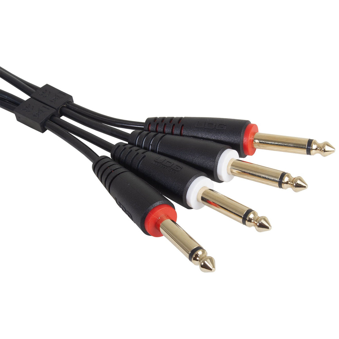 UDG Ultimate Audio Cable Set 1/4'' Jack-1/4'' Jack Schwarz Gerade 3m