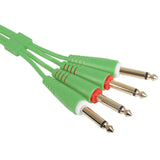 UDG Ultimate Audio Cable Set 1/4'' Jack-1/4'' Jack Grün Gerade 3m