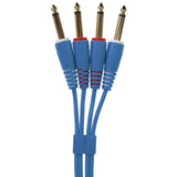 UDG Ultimate Audio Cable Set 1/4'' Jack-1/4'' Jack Blau Gerade 3m