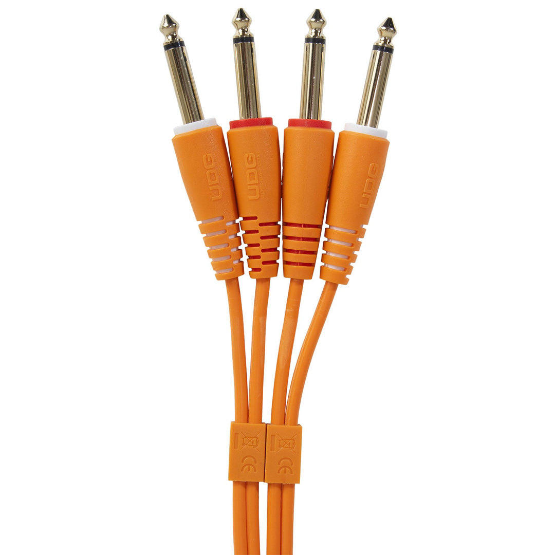 UDG Ultimate Audio Cable Set 1/4'' Jack-1/4'' Jack Orange Gerade 3m