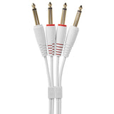 UDG Ultimate Audio Cable Set 1/4'' Jack-1/4'' Jack Weiß Gerade 3m