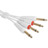 UDG Ultimate Audio Cable Set 1/4'' Jack-1/4'' Jack Weiß Gerade 3m