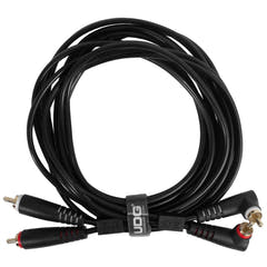 UDG Ultimate Audio Cable Set RCA Straight-RCA Angled Schwarz 3 m