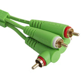 UDG Ultimate Audio Cable Set RCA Straight-RCA Angled Grün 3 m