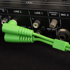 UDG Ultimate Audio Cable Set RCA Straight-RCA Angled Grün 3 m