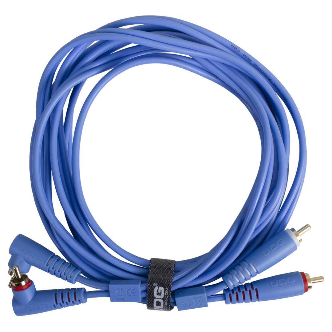 UDG Ultimate Audio Cable Set RCA Straight-RCA Angled Blau 3 m