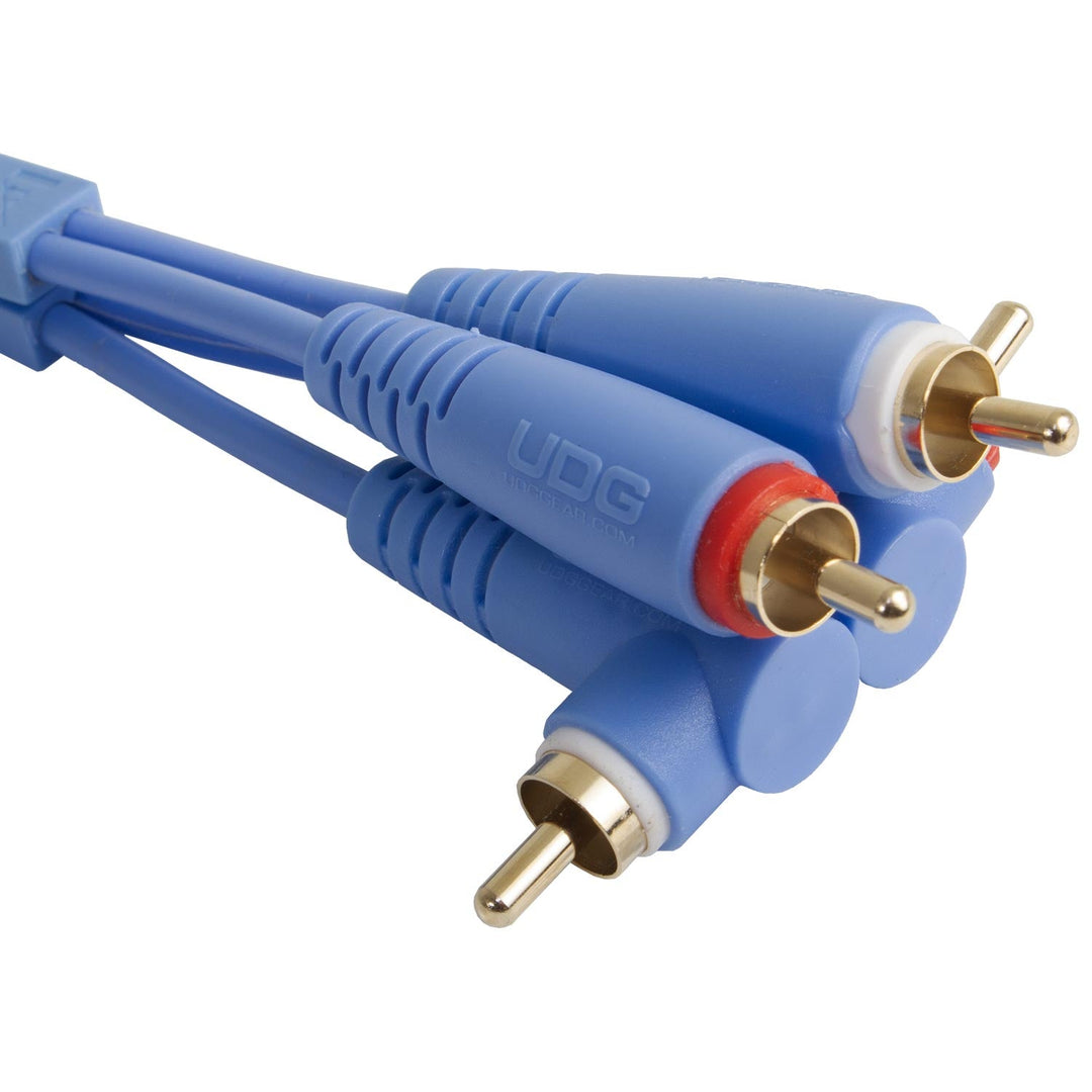 UDG Ultimate Audio Cable Set RCA Straight-RCA Angled Blau 3 m