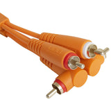 UDG Ultimate Audio Cable Set RCA Gerade-RCA Abgewinkelt Orange 3m