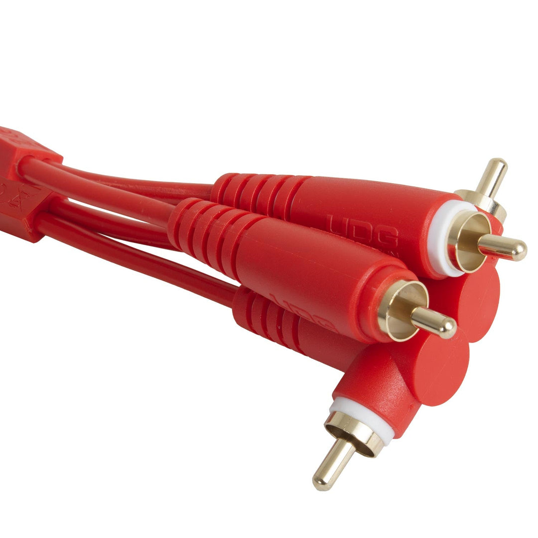 UDG Ultimate Audio Cable Set RCA Straight-RCA Angled Rot 3 m