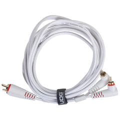 UDG Ultimate Audio Cable Set RCA Gerade-RCA Abgewinkelt Weiß 3m