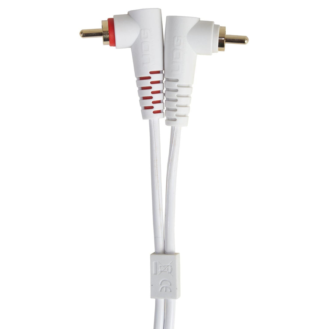 UDG Ultimate Audio Cable Set RCA Gerade-RCA Abgewinkelt Weiß 3m