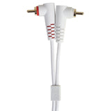 UDG Ultimate Audio Cable Set RCA Gerade-RCA Abgewinkelt Weiß 3m