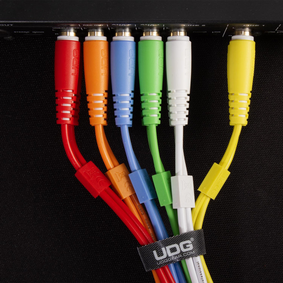 UDG Ultimate Audio Cable Set RCA Gerade-RCA Abgewinkelt Weiß 3m