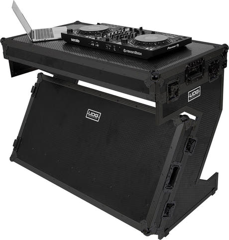 UDG Ultimate Flight Case Portable Z-Style DJ Table Schwarz Plus (Wheels)