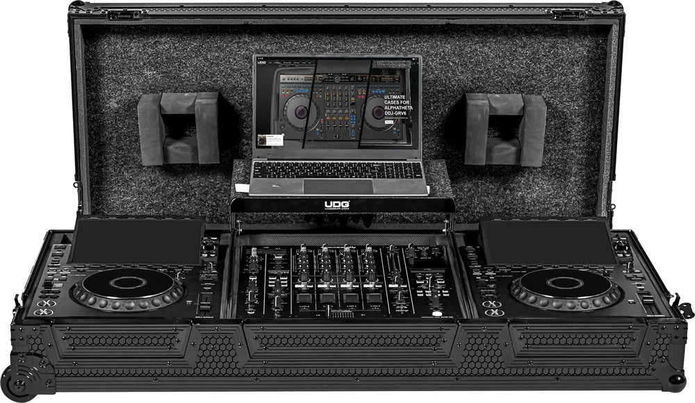 UDG Ultimate Flight Case Set AlphaTheta CDJ-3000X/DJM-A9 Schwarz Plus (L&W)