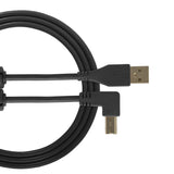 UDG Ultimate Audio Cable USB 2.0 A-B Schwarz Abgewinkelt 1m
