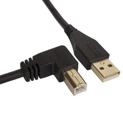 UDG Ultimate Audio Cable USB 2.0 A-B Schwarz Abgewinkelt 2m