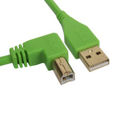 UDG Ultimate Audio Cable USB 2.0 A-B Grün Abgewinkelt 2m