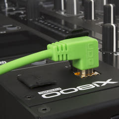 UDG Ultimate Audio Cable USB 2.0 A-B Grün Abgewinkelt 3m