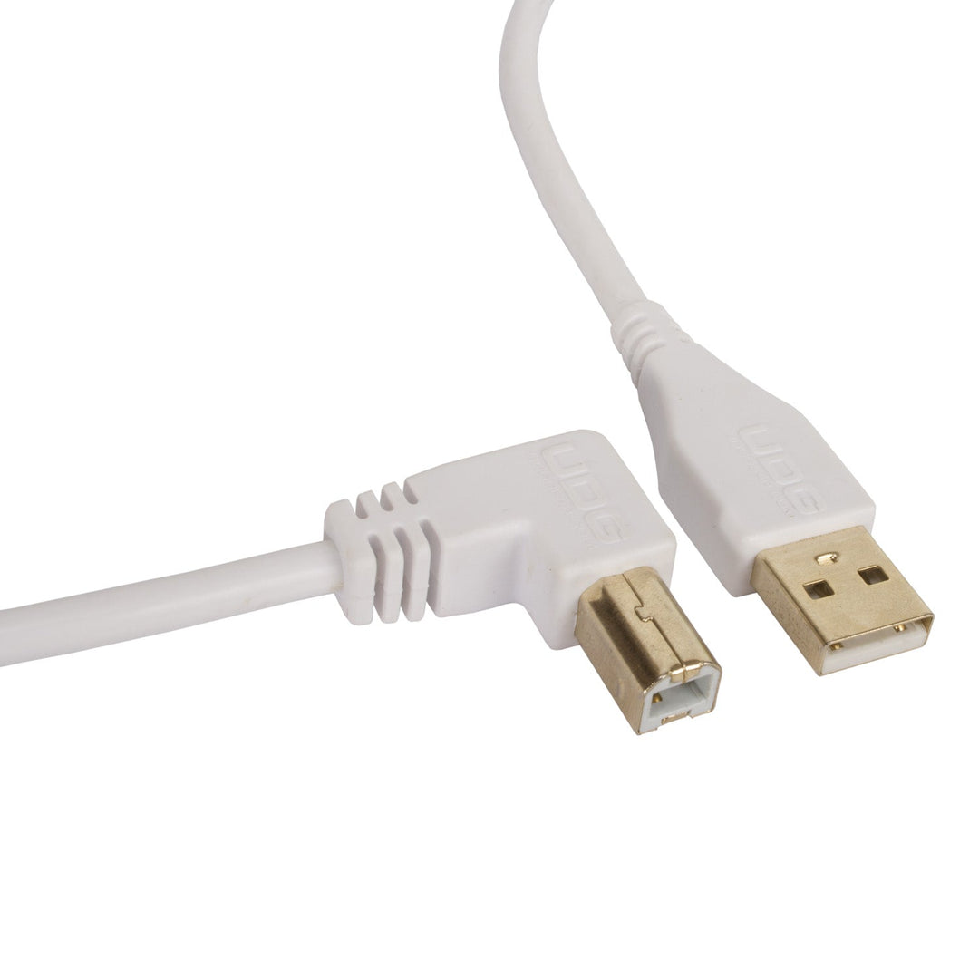 UDG Ultimate Audio Cable USB 2.0 A-B Weiß Abgewinkelt 3m