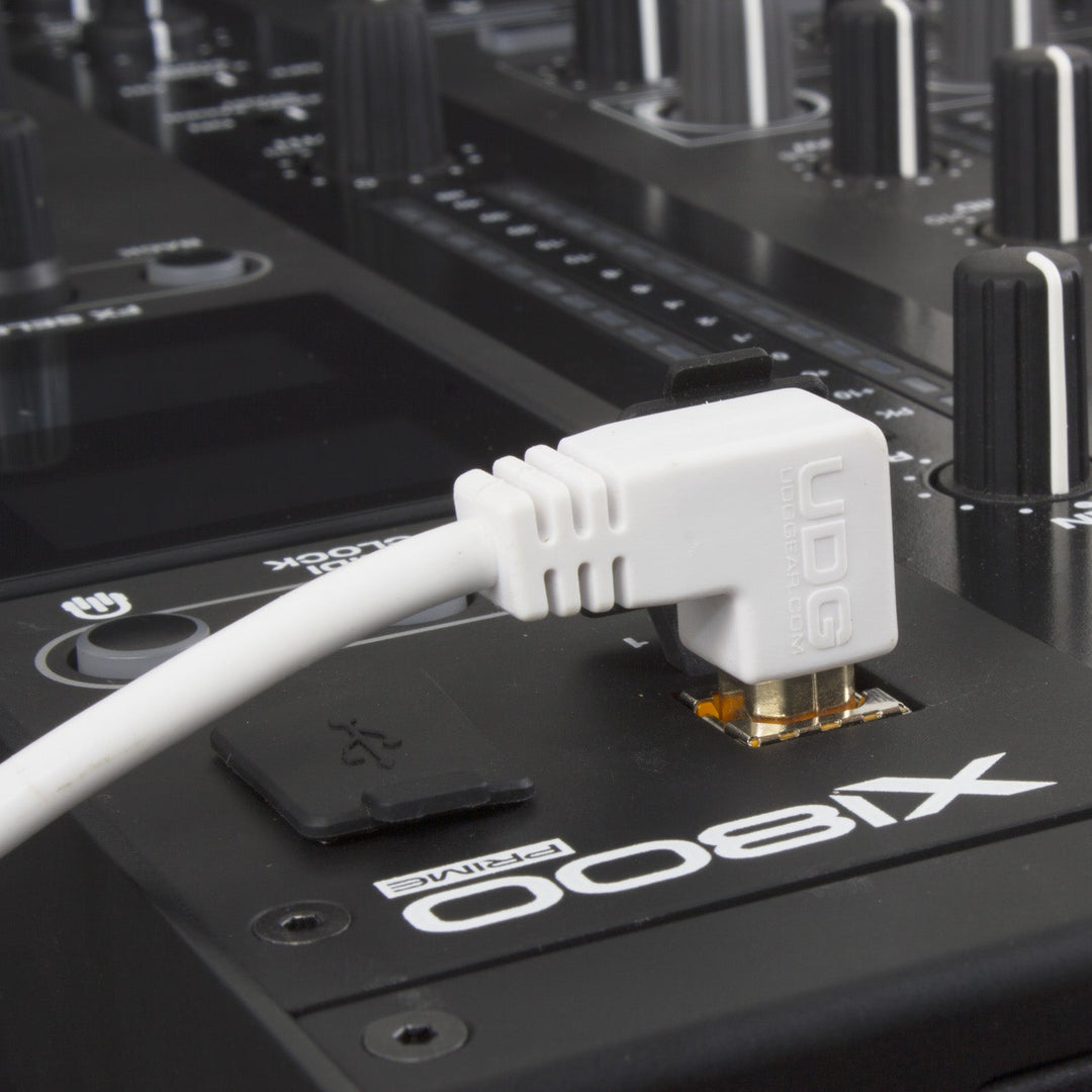 UDG Ultimate Audio Cable USB 2.0 A-B Weiß Abgewinkelt 1m