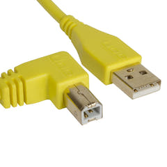 UDG Ultimate Audio Cable USB 2.0 A-B Gelb Abgewinkelt 3m
