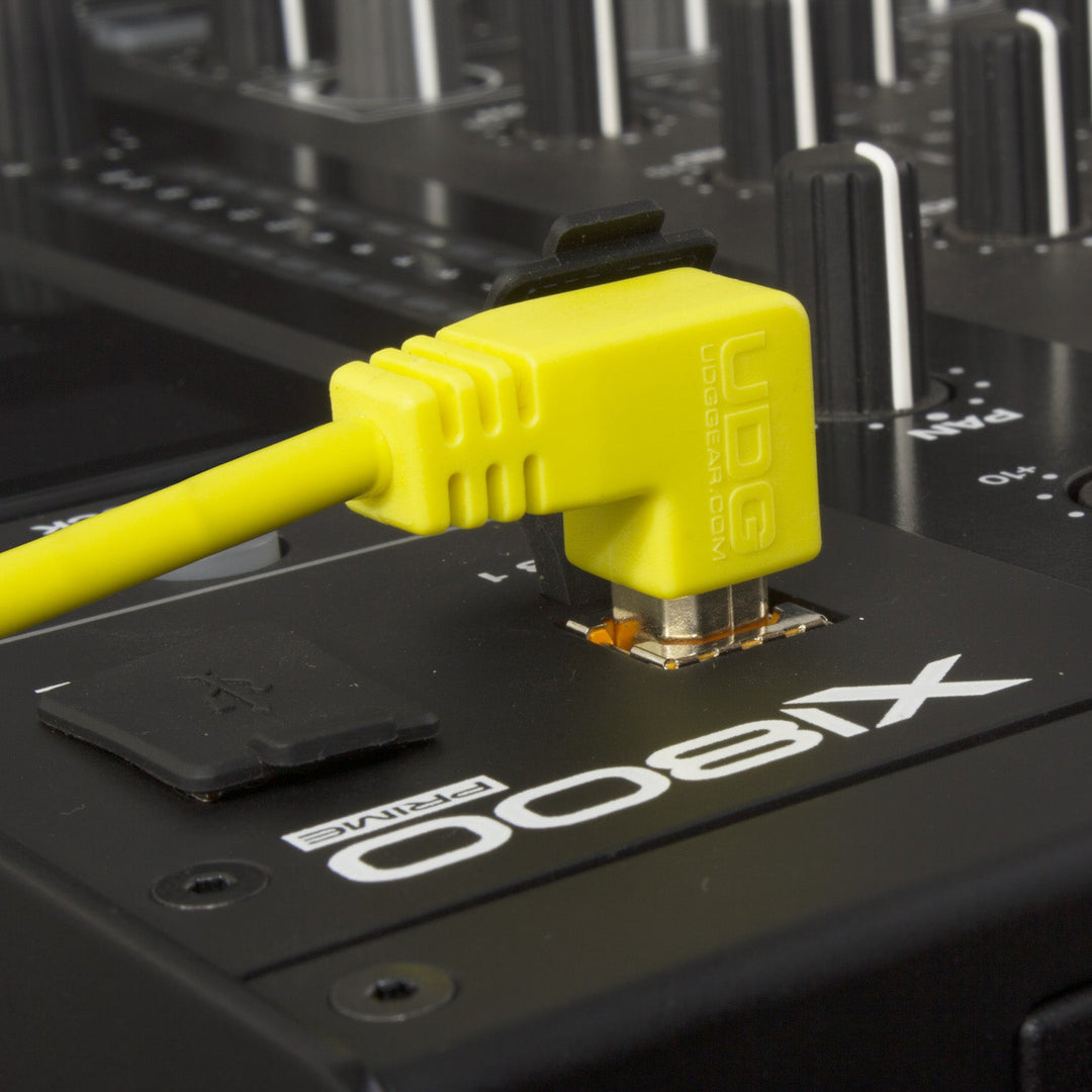 UDG Ultimate Audio Kabel USB 2.0 A-B Gelb Winklig 2m